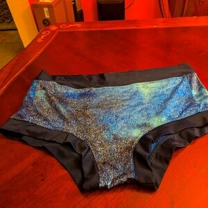 Artista Active Blue Hot Pants, Pole Shorts, Size XL